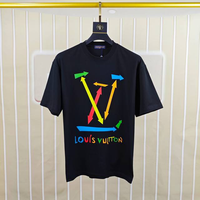 Lv Louis Vuitton 2025 spring and summer new original men's round neck short-slee