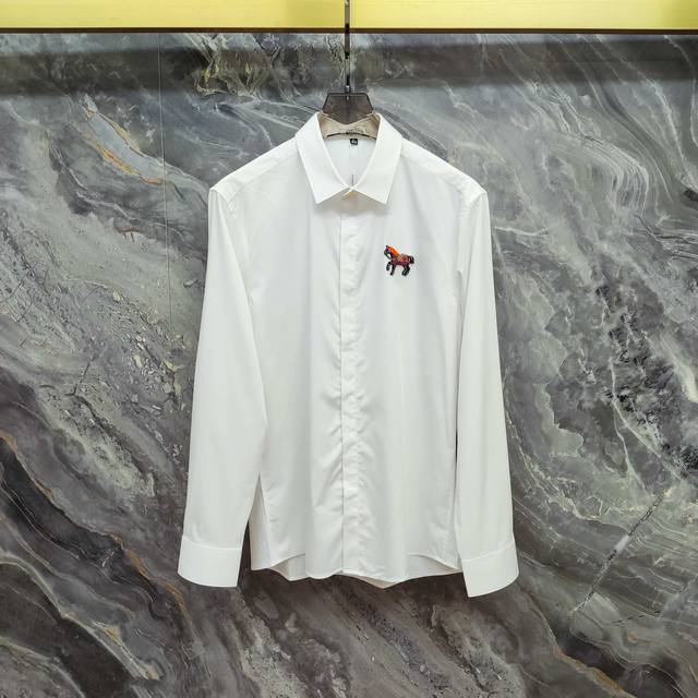 Hermes 2025 Spring and Summer new long-sleeved shirt, high-end version! Custom-
