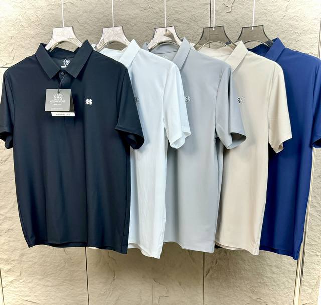 Kolon Sport Polo Cool Sun Protection Top Men's and Women's Cold Black T-shirt Fu