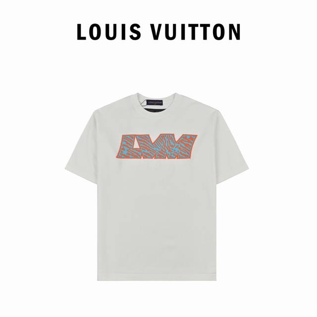 Louis Vuitton's new zebra pattern knitted short-sleeves The new Lv cotton short-