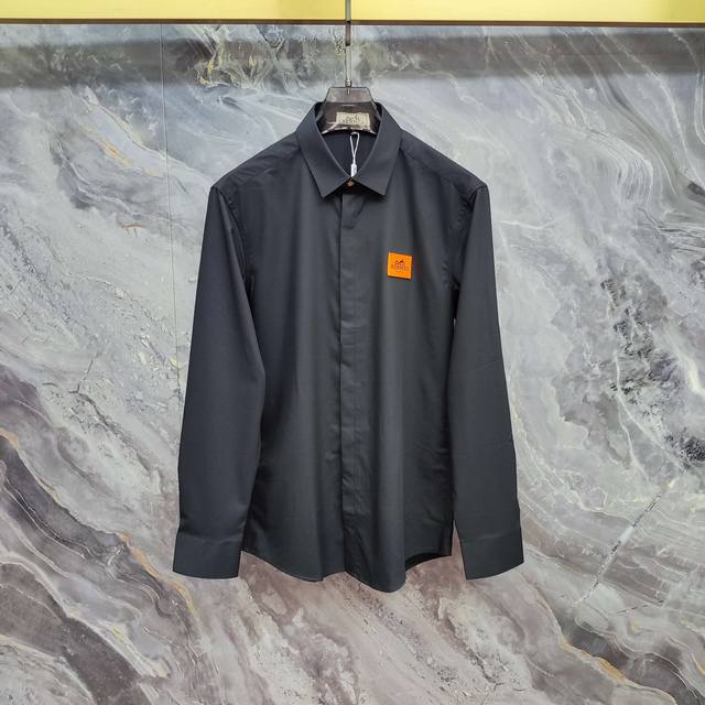 Hermes 2025 Spring and Summer new long-sleeved shirt, high-end version! Custom-
