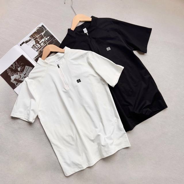 Kolon Sport Half-zip Solid Color Fashionable and Versatile Short Sleeve, If you