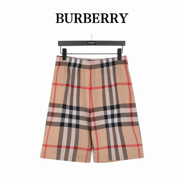 Burberry Burberry plaid knitted suit shorts Original shorts 5900, 72% wool 28% c
