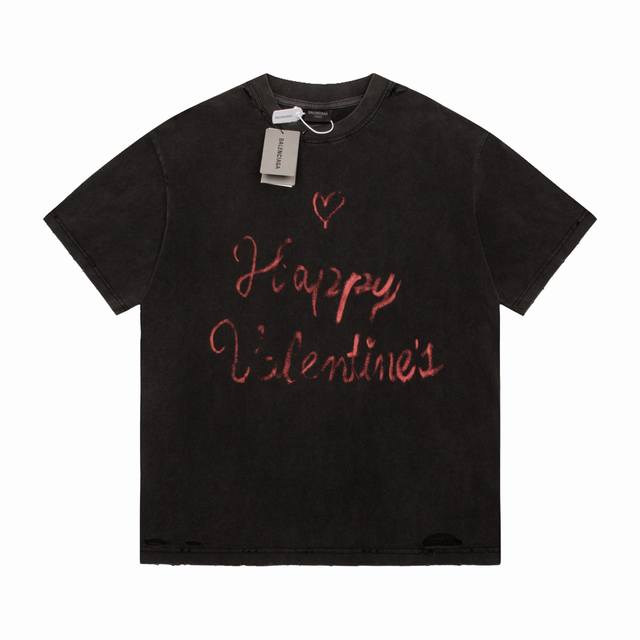 Balenciga Balenciga's new Valentine's Day limited edition short-sleeved T-shirt