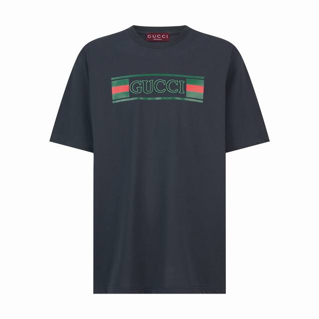 Exclusive supply Guc new logo printed short sleeve blue The original version wa