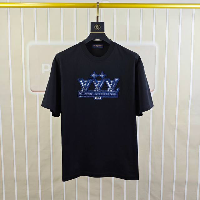 Lv Louis Vuitton 2025 spring and summer new original men's round neck short-slee