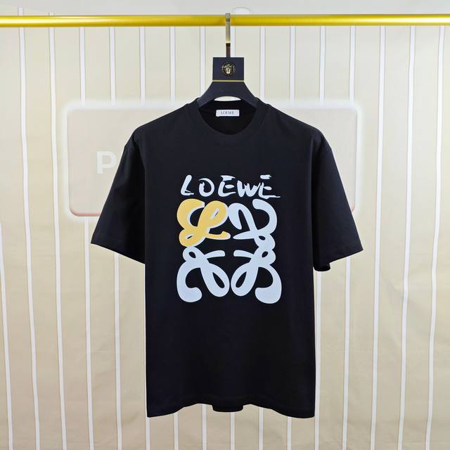 L*Ewe 2025 original men's round neck short-sleeved T-shirt from Loewe, exclusive