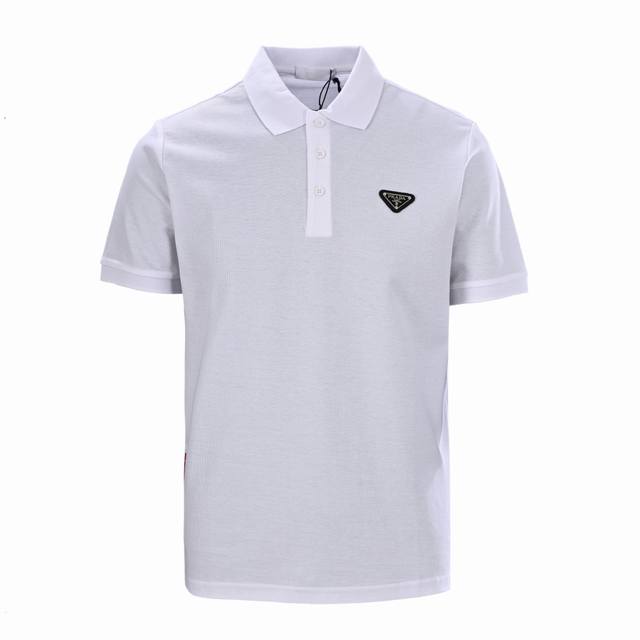 Prada Prada Prd short-sleeved Polo shirt with triangle logo on the hem Original
