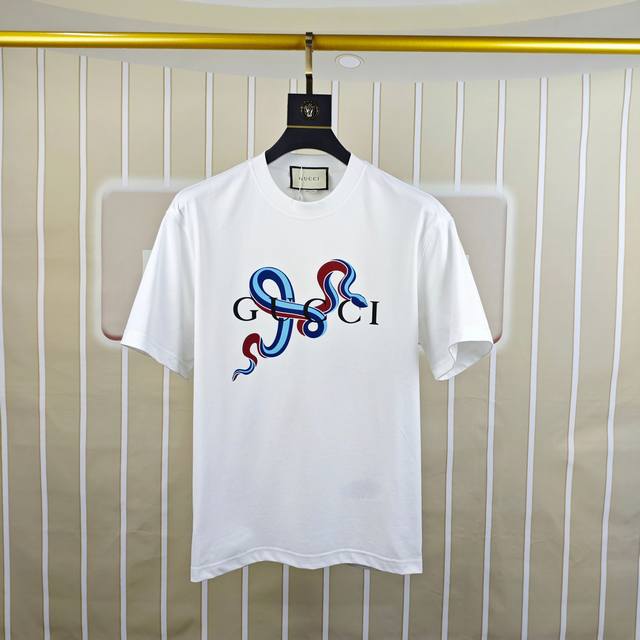 G*Cci Gucci 2025 original men's round neck short-sleeved T-shirt, exclusive for