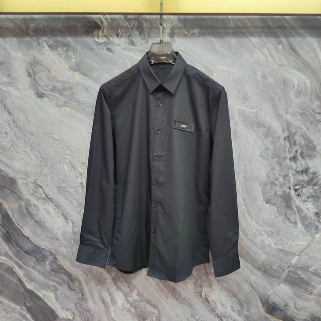Fd Fendi 2025Ss new long-sleeved shirt, high-end version! Custom-made fabrics ar