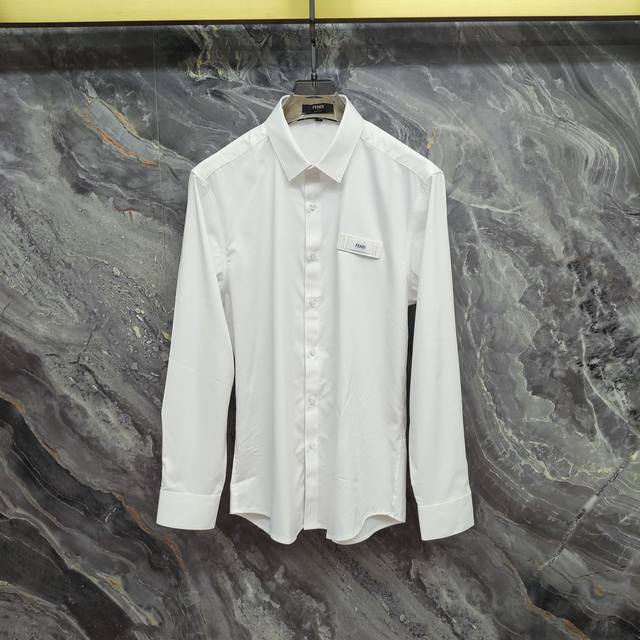 Fd Fendi 2025Ss new long-sleeved shirt, high-end version! Custom-made fabrics ar