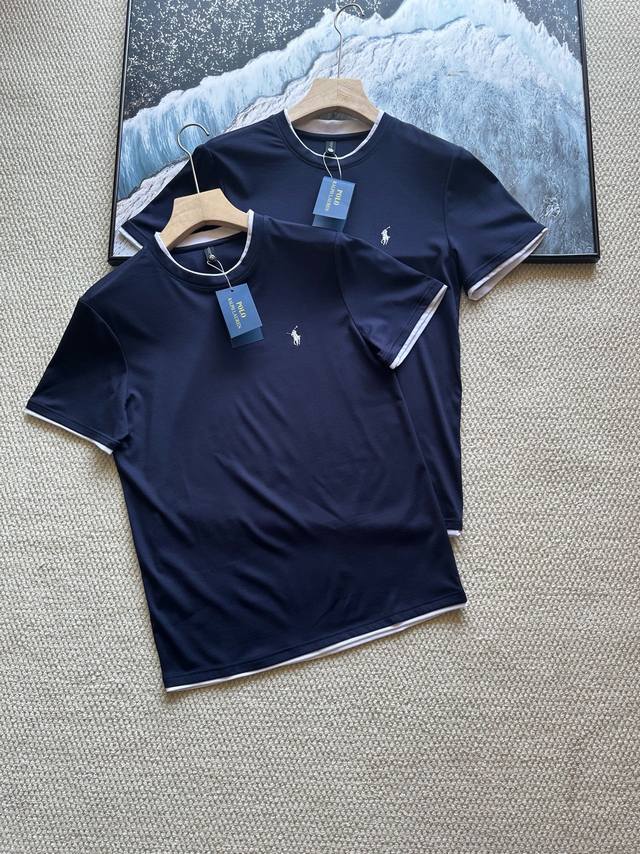 Ralph Lauren embroidery heavy 300g cotton 25Ss new summer men's and women's sty