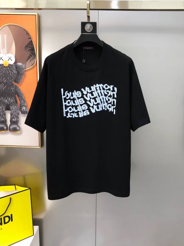 Lv Louis Vuitton 2025 spring and summer new original men's round neck short-slee