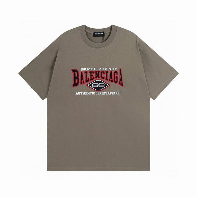 Balenciaga 2025 Ss classic Bb letter logo embroidery washed distressed short-sle