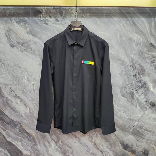 Gucci 2025Ss new long-sleeved shirt, high-end version! Custom-made fabrics are b