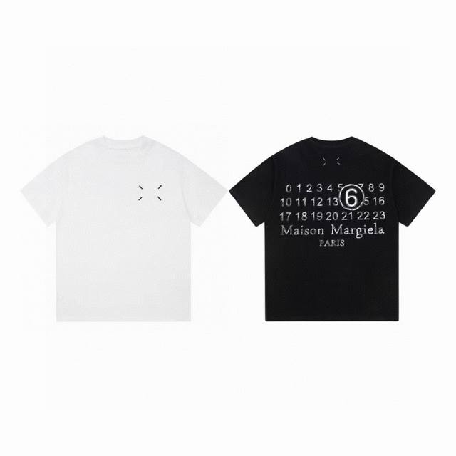 Maison Margiela Mm6 Margiela front four corners calendar logo printed couple rou