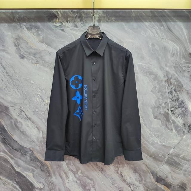 Louis Vuitton Lv 2025Ss new long-sleeved shirt, high-end version! Custom-made fa