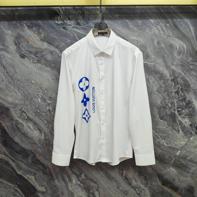 Louis Vuitton Lv 2025Ss new long-sleeved shirt, high-end version! Custom-made fa