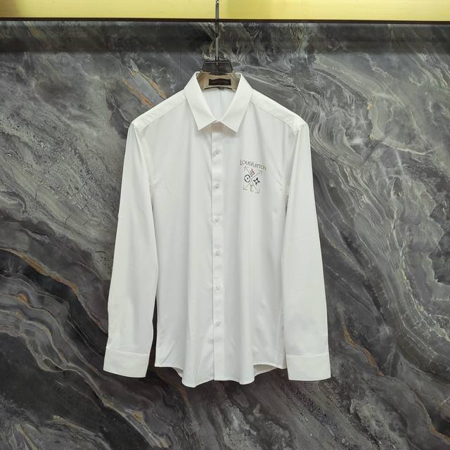 Louis Vuitton Lv 2025Ss new long-sleeved shirt, high-end version! Custom-made fa