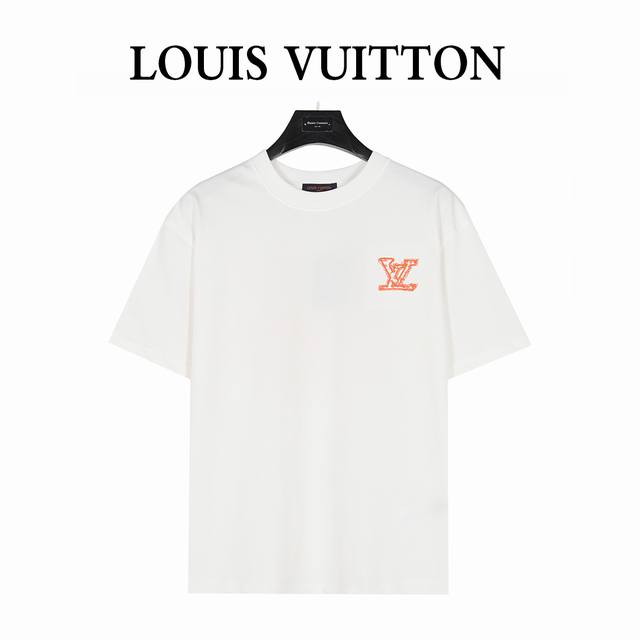 Louis Vuitton 25Ss 3D large logo letter cord embroidery short-sleeved T-shirt Pu