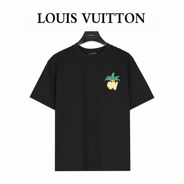 Louis Vuitton 25Ss Coconut Tree Logo Foam Print Short Sleeve T-shirt Purchased t