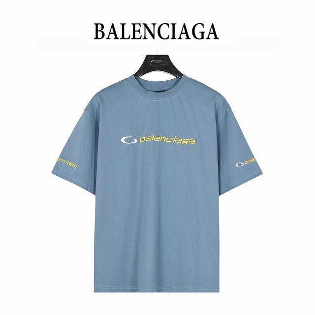 Balenciga Balenciga 25Ss Tracksuit Logo Outline Embroidered Short Sleeve T-shirt