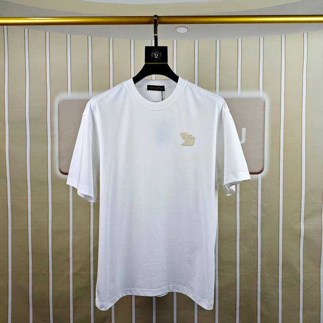 Lv Louis Vuitton 2025 spring and summer new original men's round neck short-slee