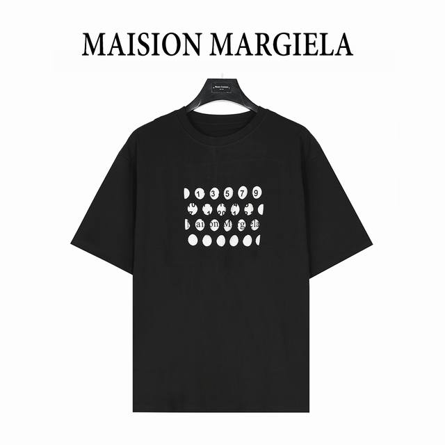 Maisonmargiela Margiela hollow round hole digital round neck short-sleeved T-shi