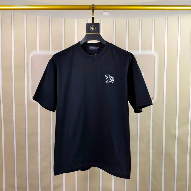 Lv Louis Vuitton 2025 spring and summer new original men's round neck short-slee