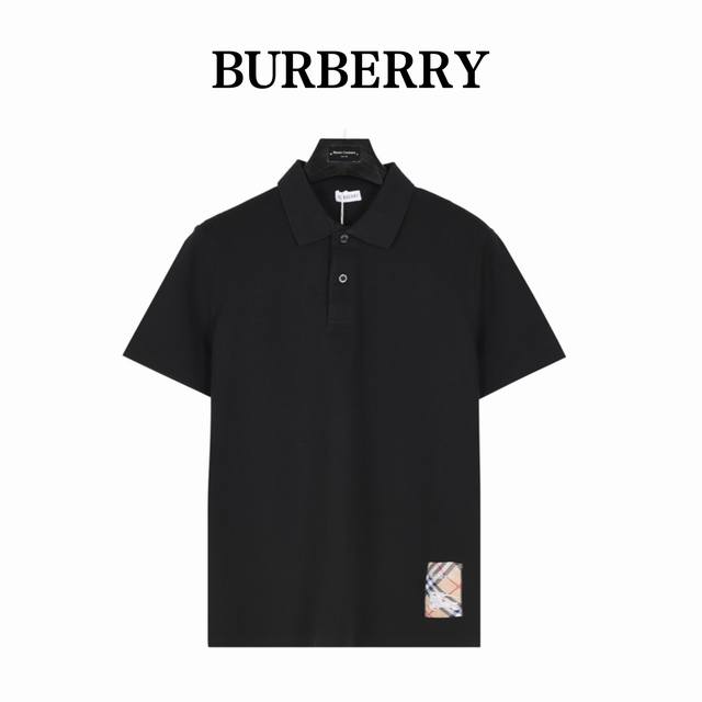 Burberry Burberry Bbr Hem patch warhorse short-sleeved Polo shirt The front pane