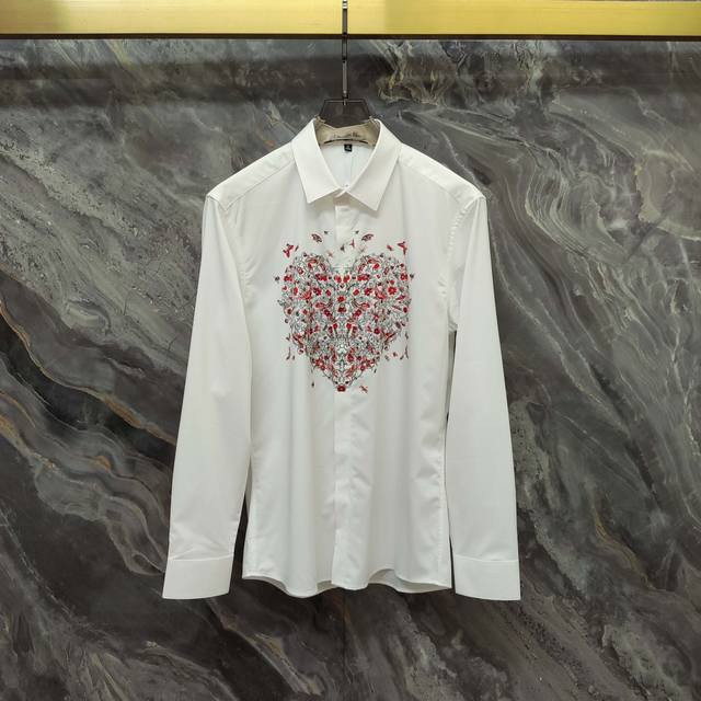 Dior 2025Ss new long-sleeved shirt, high-end version! Custom-made fabrics are br