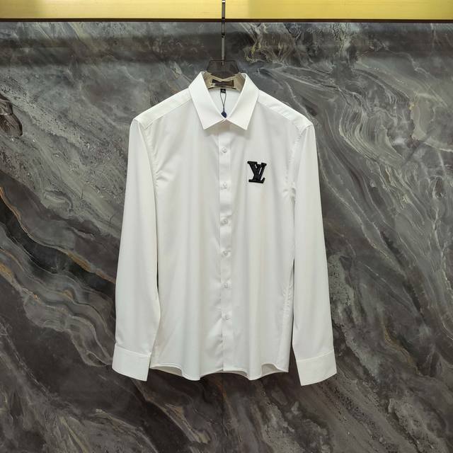Louis Vuitton Lv 2025Ss new long-sleeved shirt, high-end version! Custom-made fa