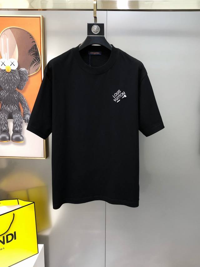 Lv Louis Vuitton 2025 early spring new original men's round neck short-sleeved T