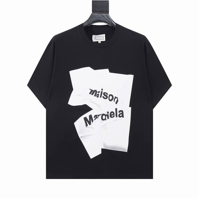 High version Maisonmargiela Margiela pleated newspaper print short sleeves, uni