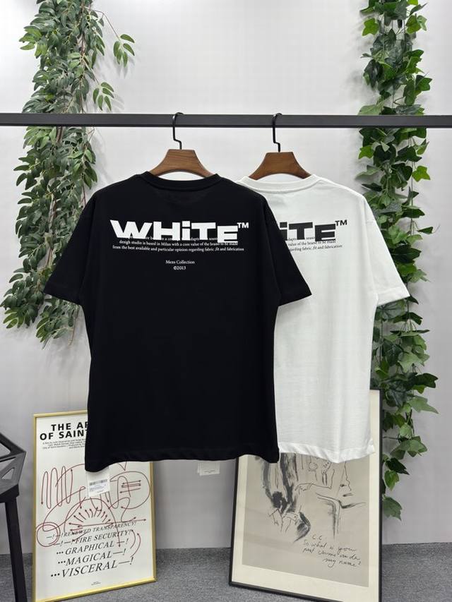 2025Ss new spring and summer Brand: Off-White Logo short-sleeved T-shirt! Color: