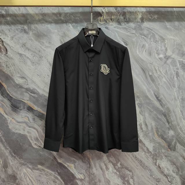 Dior 2025Ss new long-sleeved shirt, high-end version! Custom-made fabrics are br