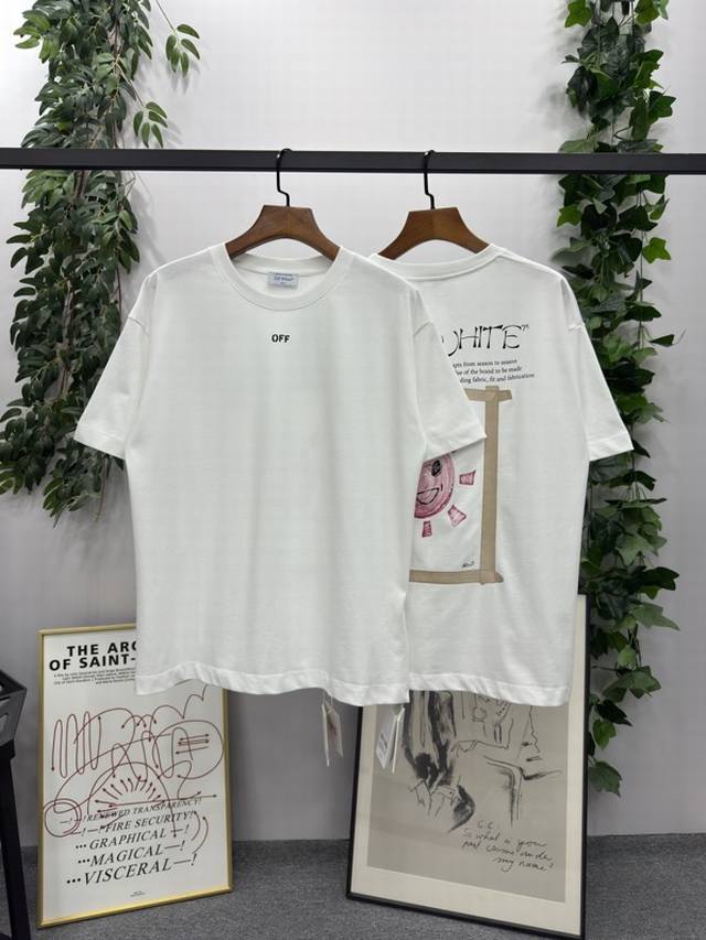 2025Ss new spring and summer Brand: Off-White sun-gel clause short-sleeved T-shi