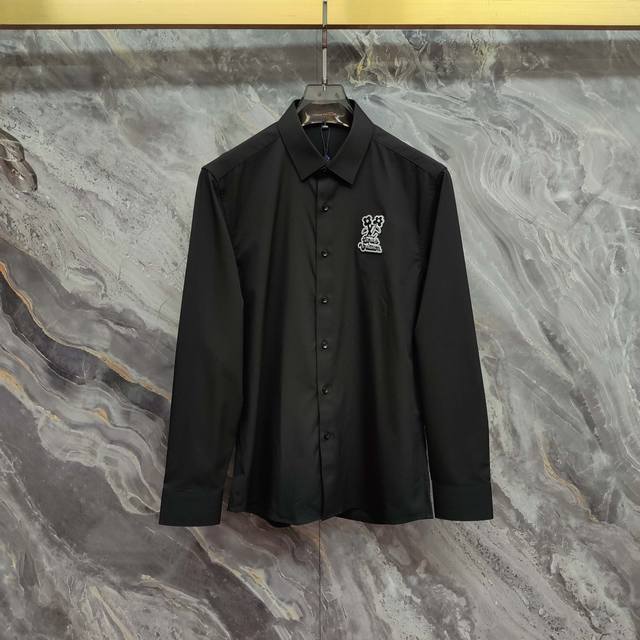 Louis Vuitton Lv 2025Ss new long-sleeved shirt, high-end version! Custom-made fa