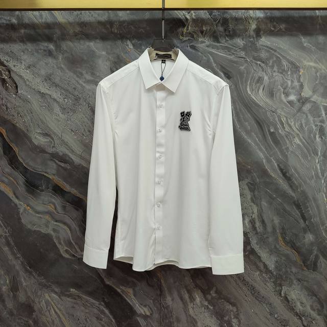 Louis Vuitton Lv 2025Ss new long-sleeved shirt, high-end version! Custom-made fa
