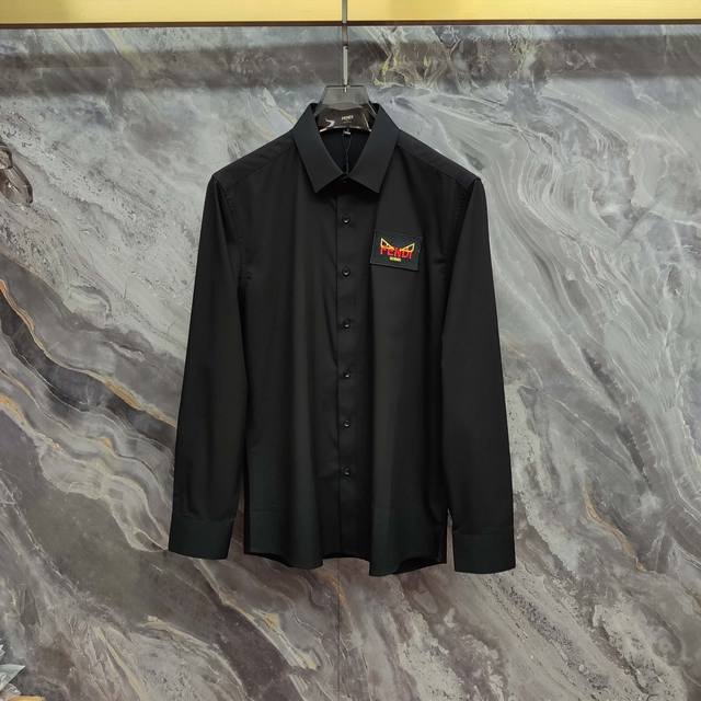 Fd Fendi 2025Ss new long-sleeved shirt, high-end version! Custom-made fabrics ar