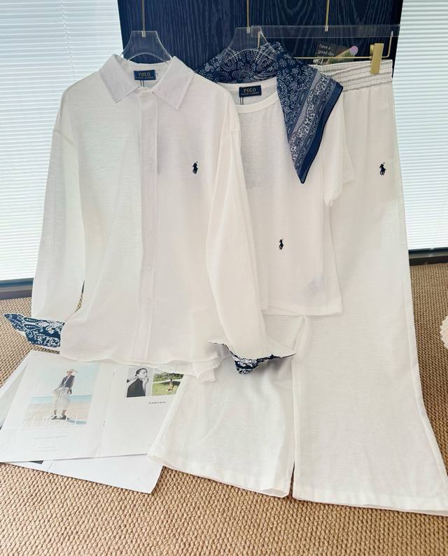 Silk scarf short-sleeved shirt and long pants Product name: Ralph Laure* Ralph c