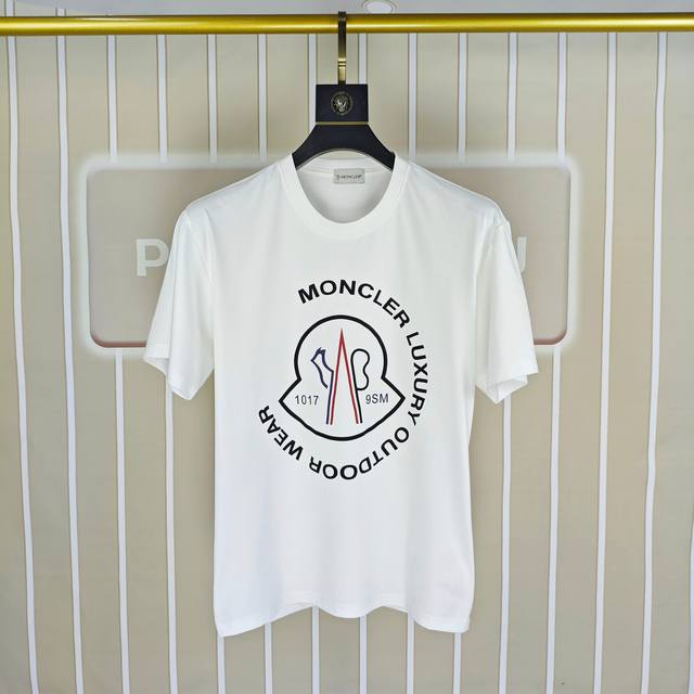 M*Ncler Moncler 2025 spring and summer new original men's round neck short-sleev