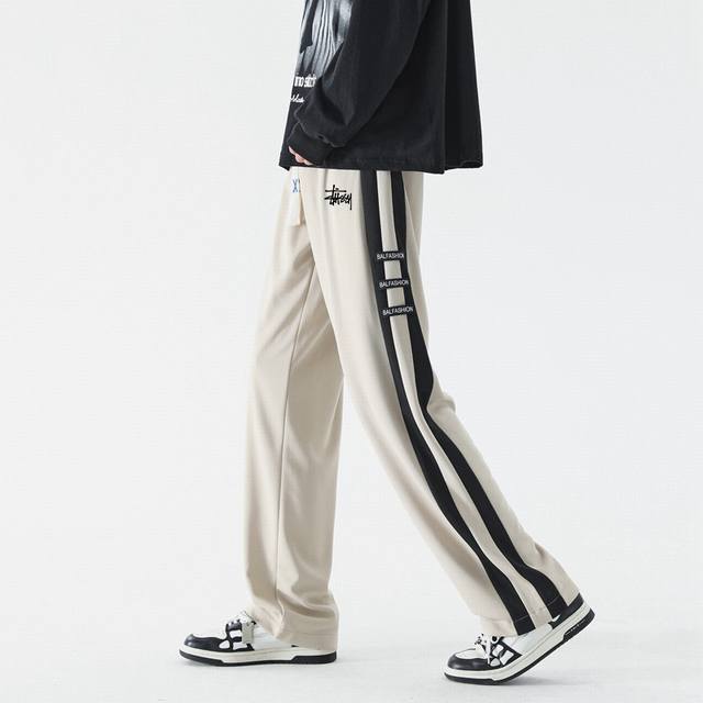 Spring new Stussy printed basic high waist sports casual sweatpants. The soft a