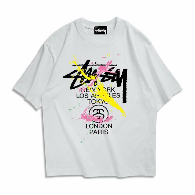Stusi's new colorful graffiti short sleeves! Hot item on Xiaohongshu and Ins. A