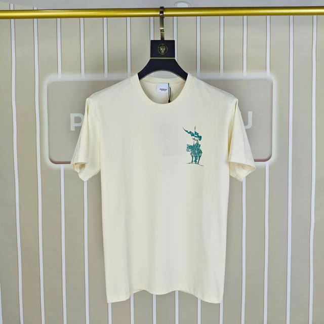 Burbe** Burberry 2025 spring and summer new original men's round neck short-slee