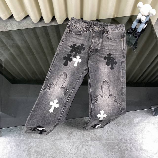 Chrome Hearts new city limited edition flame gray jeans Chrome Hearts city limit