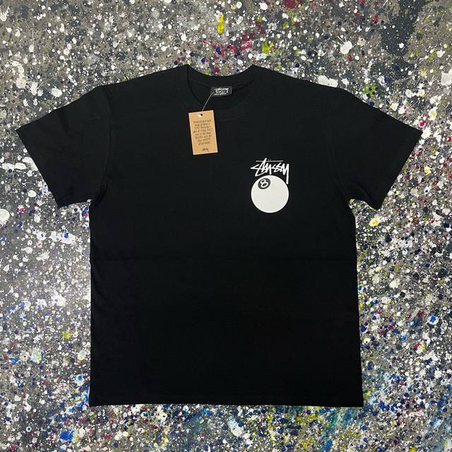 Stussy Stussy Billiards Black Eight Series Short-sleeved Half-sleeved T-shirt Ma