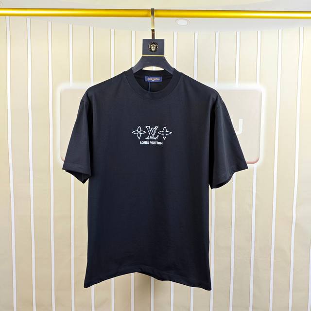 Lv Louis Vuitton 2025 spring and summer new original men's round neck short-slee