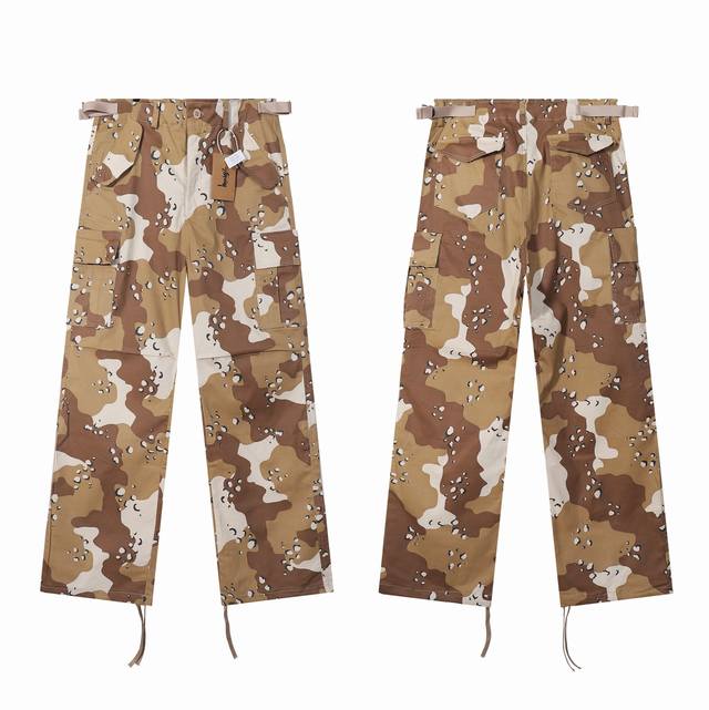 Top version Original Stussy Military Cargo Pant Desert Camouflage Workwear Retro