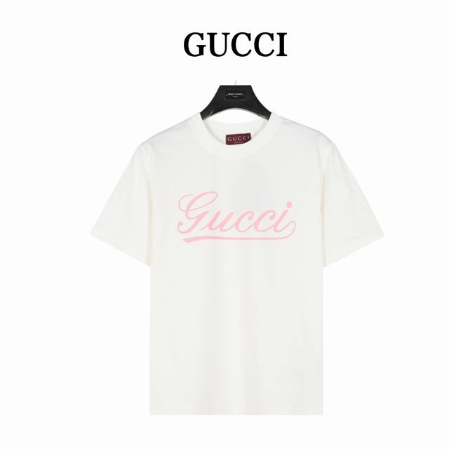 Gucci Gucci pink letter short-sleeved T-shirt Summer channel limited new model s
